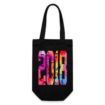COLORFUL 8TH BIRTHDAY 2018 - Gift Bag for Bottles - black - Front