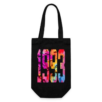 BUNT 33. GEBURTSTAG 1993 - Geschenkbeutel für Flaschen - Schwarz - Vorne