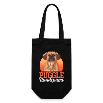 Puggle Dog Dad Dog Owner Gift - Gift Bag for Bottles - black - Front