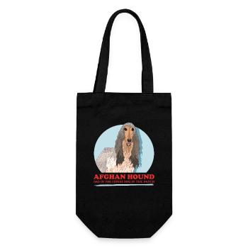 Afghan Hound Dad Dog Owner Gift - Gift Bag for Bottles - black - Front