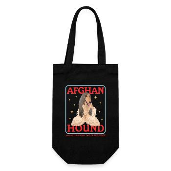Afghan Hound Dad Dog Owner Gift - Gift Bag for Bottles - black - Front