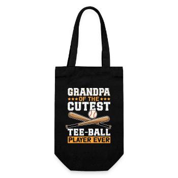 Tee Ball Grandpa Tee-Ball T-Ball Teeball Geschenk - Geschenkbeutel für Flaschen - Schwarz - Vorne