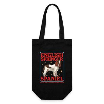English Springer Spaniel Dad Hundehalter Geschenk - Geschenkbeutel für Flaschen - Schwarz - Vorne
