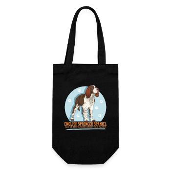 English Springer Spaniel Dad Gift - Gift Bag for Bottles - black - Front