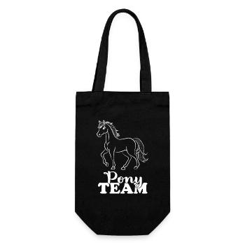 Pony Team - Geschenkbeutel für Flaschen - Schwarz - Vorne