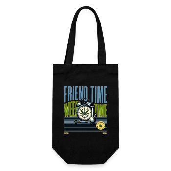 Weed Time - Gift Bag for Bottles - black - Front
