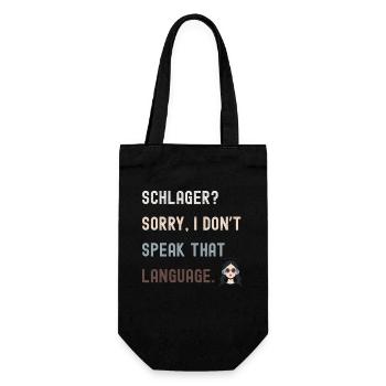 Funny anti-Schlager shirt for music fans - Gift Bag for Bottles - black - Front