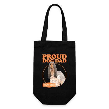 Lévrier afghan papa chien papa cadeau - Sac à bouteille - noir - Devant