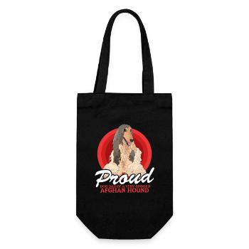 Lévrier afghan papa chien papa cadeaux - Sac à bouteille - noir - Devant
