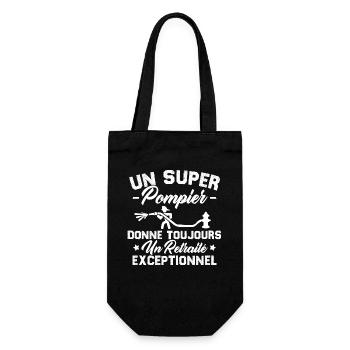 Super pompier donne toujours retraité exceptionnel - Sac à bouteille - noir - Devant