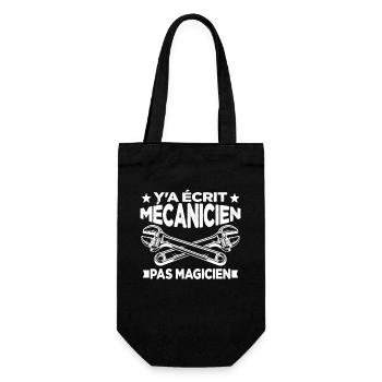 Y'a écrit Mécanicien Pas Magicien Cadeau Homme - Sac à bouteille - noir - Devant