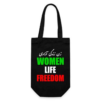 Women life freedom - Sac à bouteille - noir - Devant