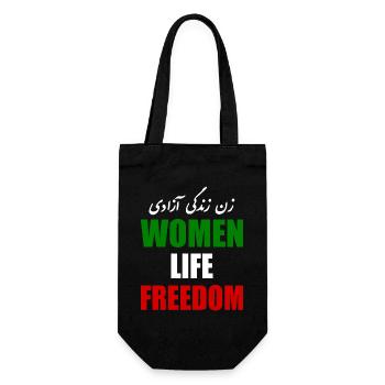 Women life freedom - Geschenkbeutel für Flaschen - Schwarz - Vorne