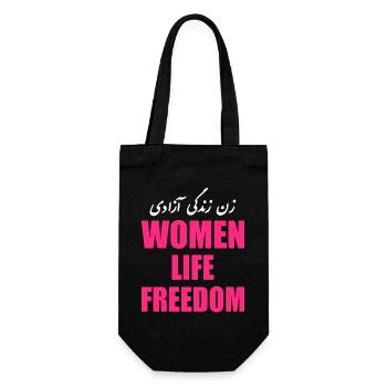 Women life freedom - Sac à bouteille - noir - Devant