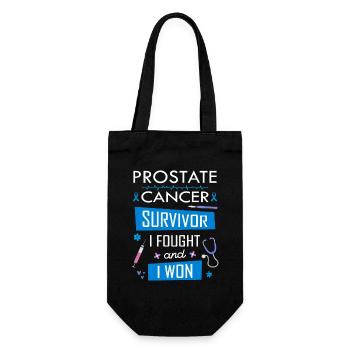 Prostate cancer survivor, I fought and I won - Gift Bag for Bottles - black - Front