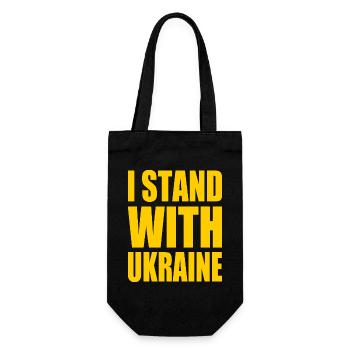I stand with ukraine - Sac à bouteille - noir - Devant