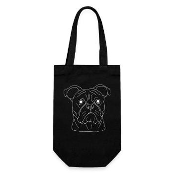 Old English Bulldog - Geschenkbeutel für Flaschen - Schwarz - Vorne