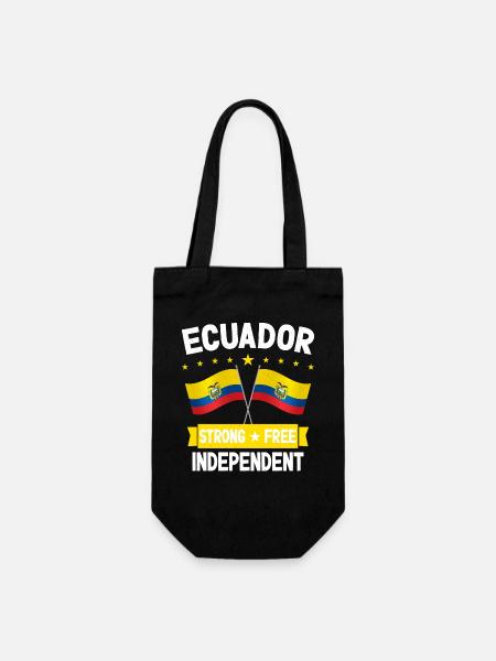 Ecuador - Geschenkbeutel für Flaschen - Schwarz