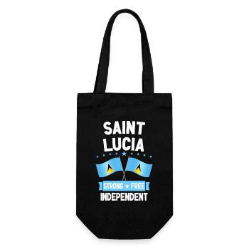 Saint Lucia - Gift Bag for Bottles - black - Front