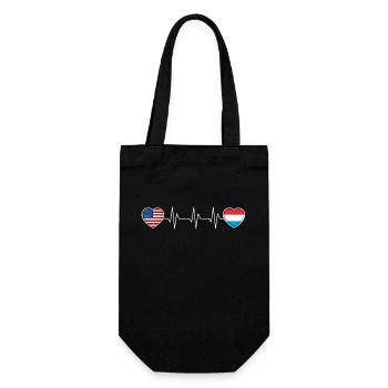 Luxemburg - Geschenkbeutel für Flaschen - Schwarz - Vorne