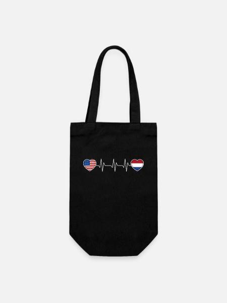 Niederlande - Geschenkbeutel für Flaschen - Schwarz