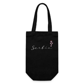 Serbien - Geschenkbeutel für Flaschen - Schwarz - Vorne