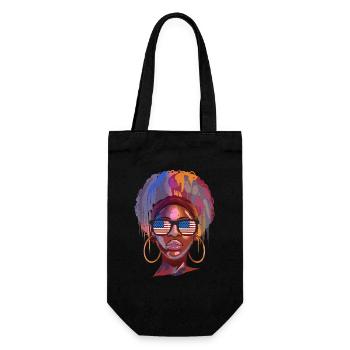 America - Gift Bag for Bottles - black - Front