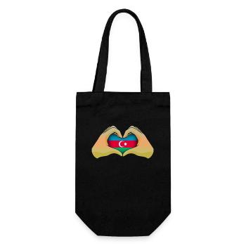Azerbaijan - Gift Bag for Bottles - black - Front