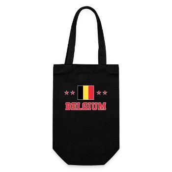 Belgien - Geschenkbeutel für Flaschen - Schwarz - Vorne