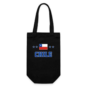 Chile - Geschenkbeutel für Flaschen - Schwarz - Vorne