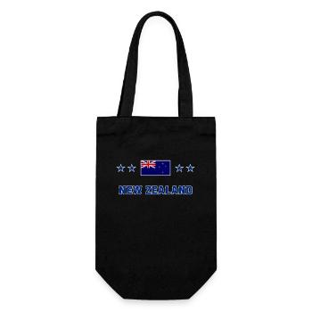 New Zealand - Gift Bag for Bottles - black - Front