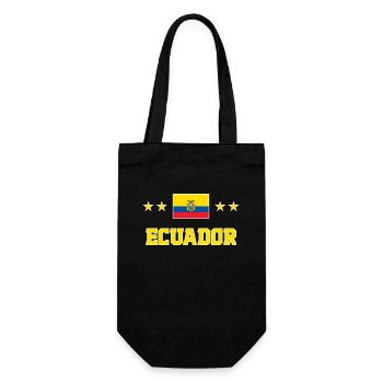 Ecuador - Geschenkbeutel für Flaschen - Schwarz - Vorne