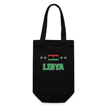 Libyen - Geschenkbeutel für Flaschen - Schwarz - Vorne