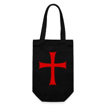 Jerusalem Cross Jerusalem Cross - Gift Bag for Bottles - black - Front