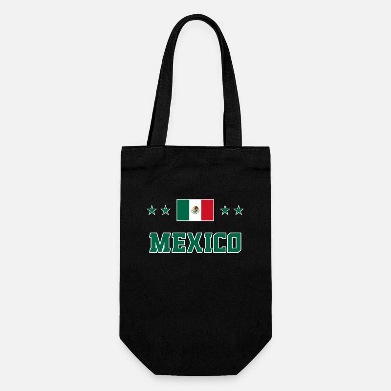 Mexiko - Geschenkbeutel für Flaschen - Schwarz