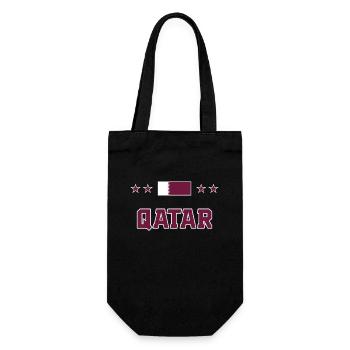 Katar - Geschenkbeutel für Flaschen - Schwarz - Vorne