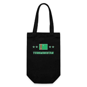 Turkmenistan - Geschenkbeutel für Flaschen - Schwarz - Vorne