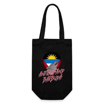 Antigua und Barbuda - Geschenkbeutel für Flaschen - Schwarz - Vorne
