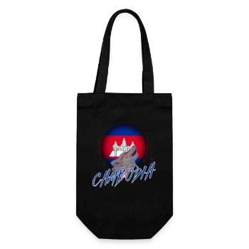 Cambodia - Gift Bag for Bottles - black - Front