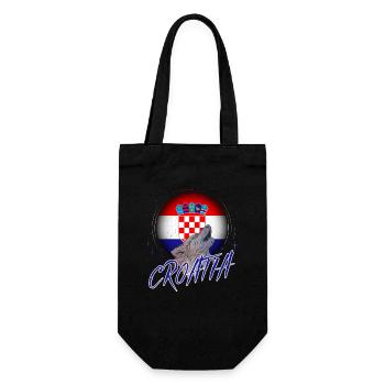Kroatien - Geschenkbeutel für Flaschen - Schwarz - Vorne