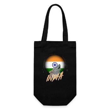 India - Gift Bag for Bottles - black - Front