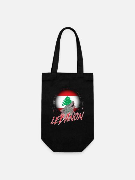 Libanon - Geschenkbeutel für Flaschen - Schwarz