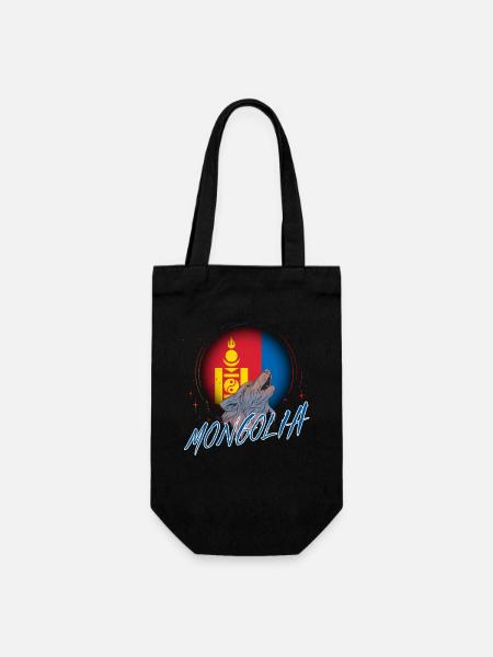 Mongolei - Geschenkbeutel für Flaschen - Schwarz