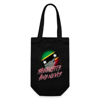 Saint Kitts and Nevis - Gift Bag for Bottles - black - Front
