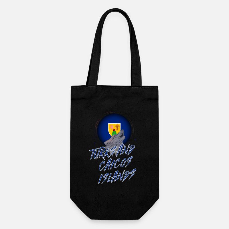 Isole Turks e Caicos - Sacchetto regalo per bottiglie - nero