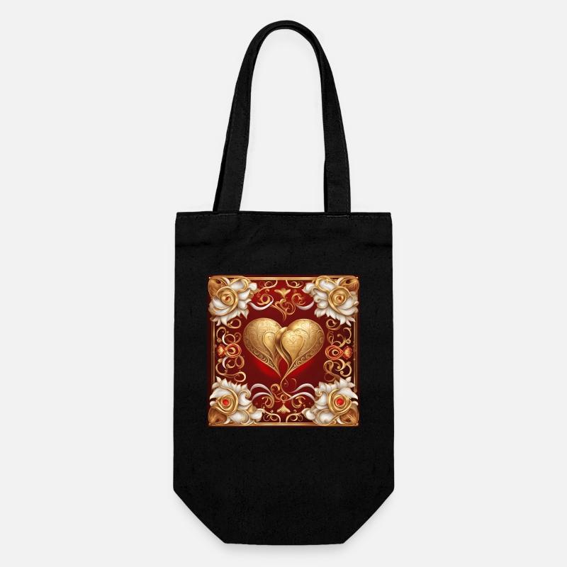 Be mine Valentine 1 - Gift Bag for Bottles - black