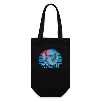 Tuvalu - Gift Bag for Bottles - black - Front