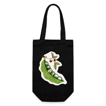 Erbsen - Geschenkbeutel für Flaschen - Schwarz - Vorne