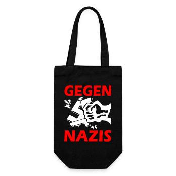 Contre le poing des nazis - Sac à bouteille - noir - Devant