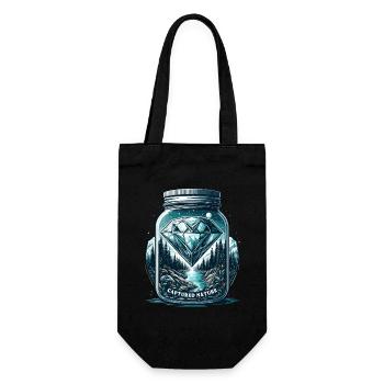 Natural jewel in a glass - Gift Bag for Bottles - black - Front
